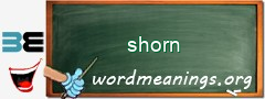 WordMeaning blackboard for shorn